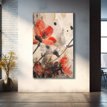 Japanese Flower Art Painting